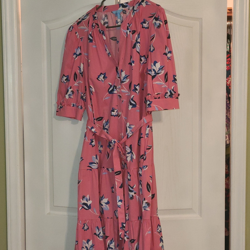 Draper James Pink Floral Midi Dress